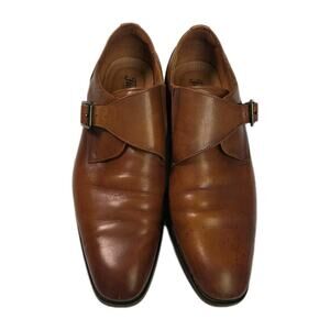 Florsheim Belfast Monk Strap Shoes Cognac Leather Mens 11.5M Dress